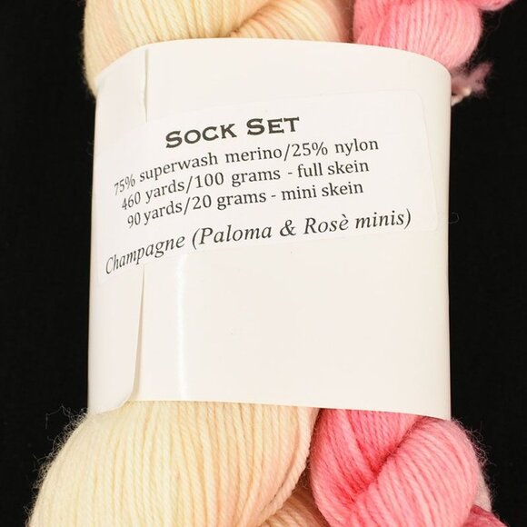 Suburban Stitcher Sock Set Superwash Merino Wool Nylon Champagne Paloma Rose - Picture 3 of 3